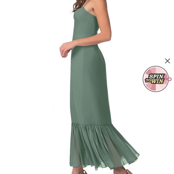 Azazie Justine eucalyptus A0 dress - Picture 3 of 12